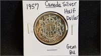 1957 Canada Silver Half Dollar