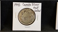 1945 Canada Silver Half Dollar