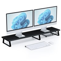 Wood Dual Monitor Stand Riser - Monitor Stand for