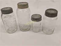 4 Vintage Mason Jars