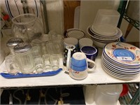 Assorted Plates, Cups & Shakers