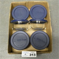 (6) Anchor Hocking Glass Food Storage Containers