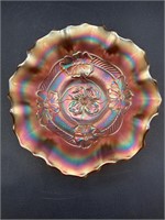 Carnival Glass Dugan Marigold Blossom Bowl