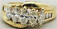 14KT YELLOW GOLD 1.40CTS DIAMOND RING
