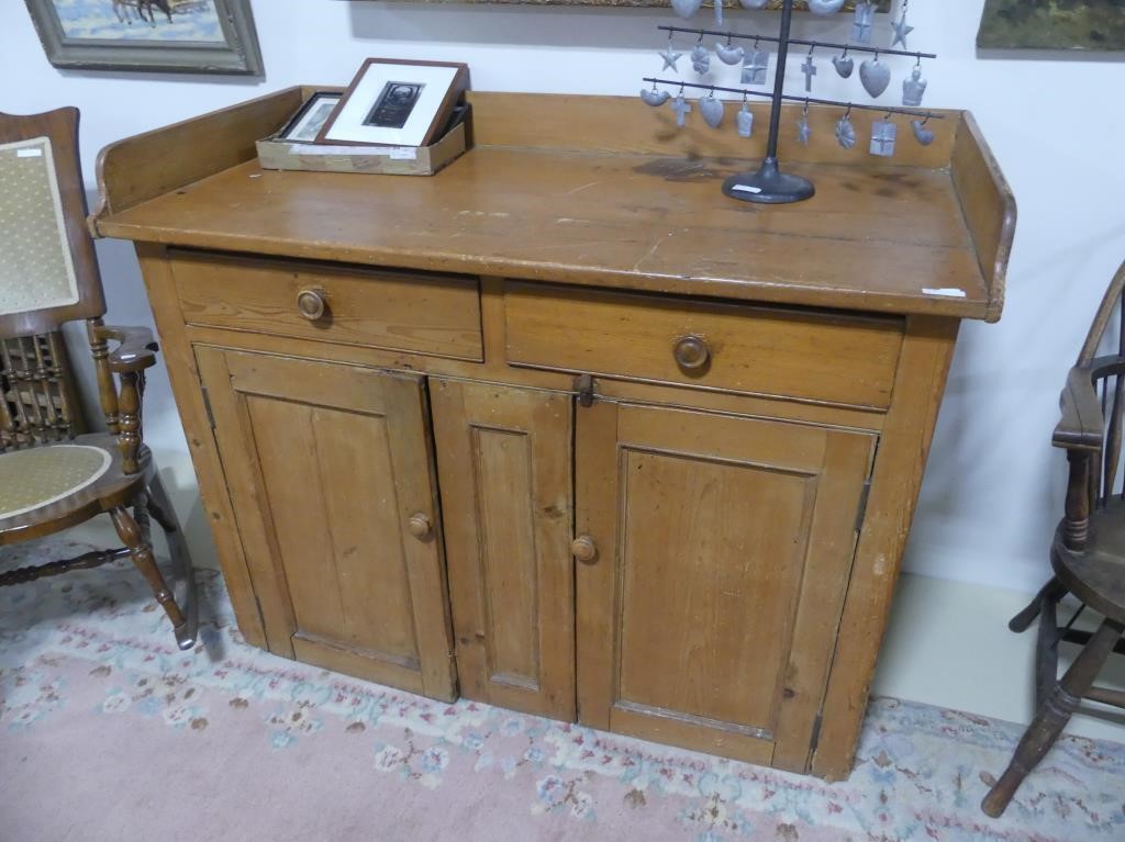 PRIMITIVE PINE KITCHEN CUPBOARD