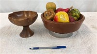 Fruit Basket Decor W/ Small Bowl Q12A