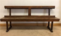 EARLY WOODEN CHURCH PEW