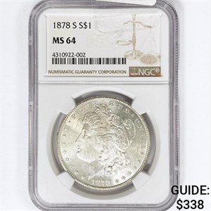 1878-S Morgan Silver Dollar NGC MS64