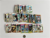 67 cartes de baseball vintage  basse condition
