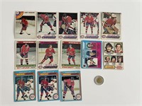 13 cartes de hockey vintages des Canadiens de