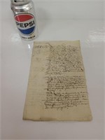 Document ancien français - Janvier 1654