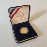 2007 Jamestown $5 Gold Proof with box and papers.