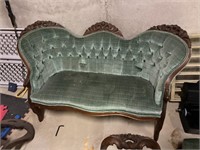 Antique Settee w/Matching Chair-parts