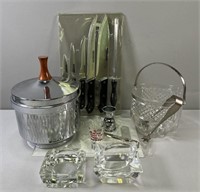 Hellerware Chromium & Glass Ice Buckets; Barware;