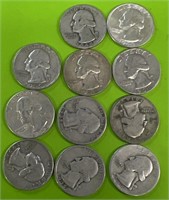 (11) silver quarters
