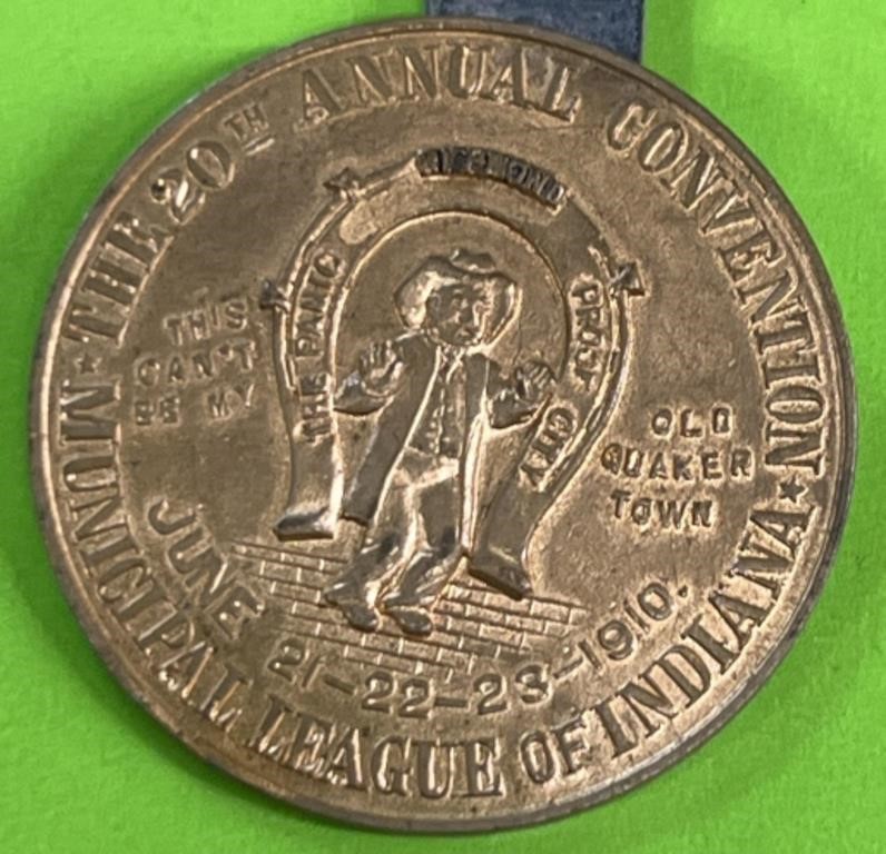 1910  Annual convention of Indiana watch fob