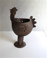 Metal Rooster Candle Holder 15" Tall