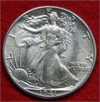 1941 Walking Liberty Silver Half Dollar