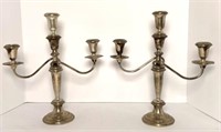 Empire Weighted Sterling Candelabras