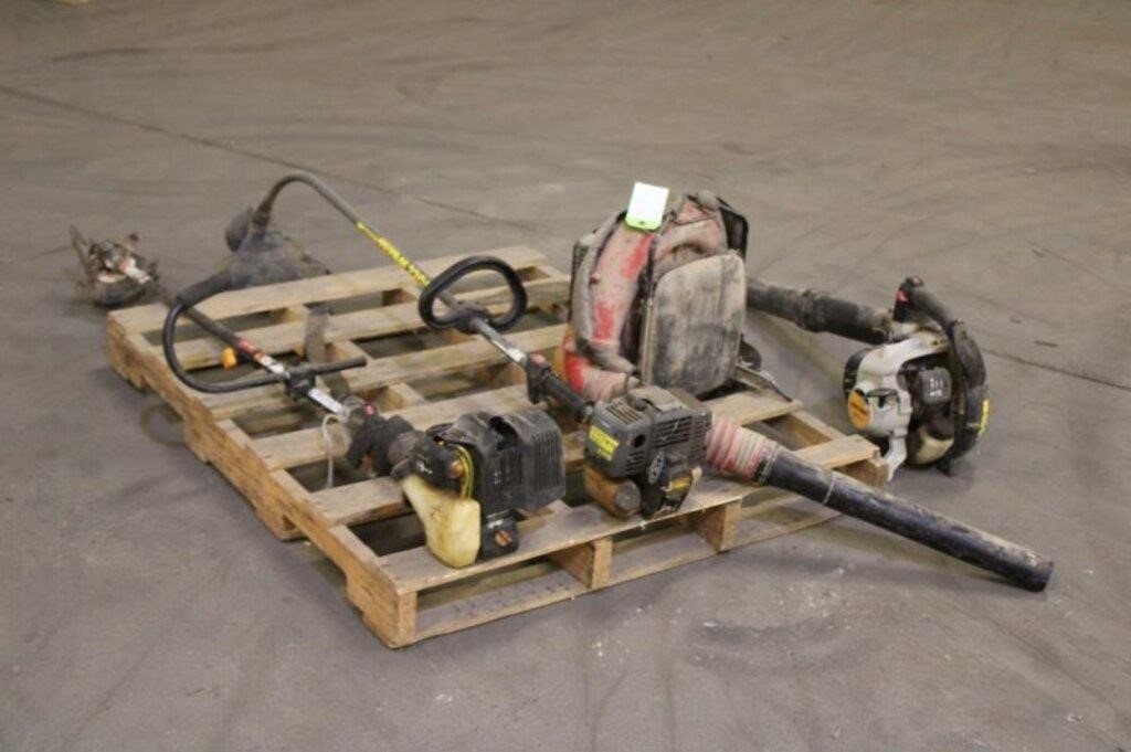 (2) Trimmers & (2) Backpack Blowers, Loose,