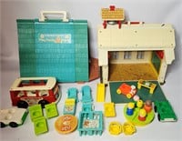 Vintage Fisher Price Family A Frame Toy Lot