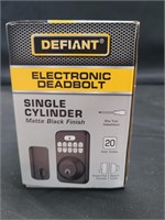 Defiant electric deadbolt single cylinder