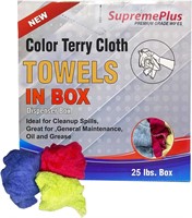 Premium Color Terry Cloth Rags  25 lbs. Box
