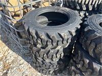 (4) 10-16.5 Skid Steer Tires