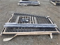 Bi-Parting 16' Iron Gates W/Posts