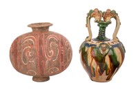 TWO CHINESE TERRACOTTA VESSELS