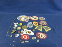 Lot of Patches Military Silver chain liberty dime