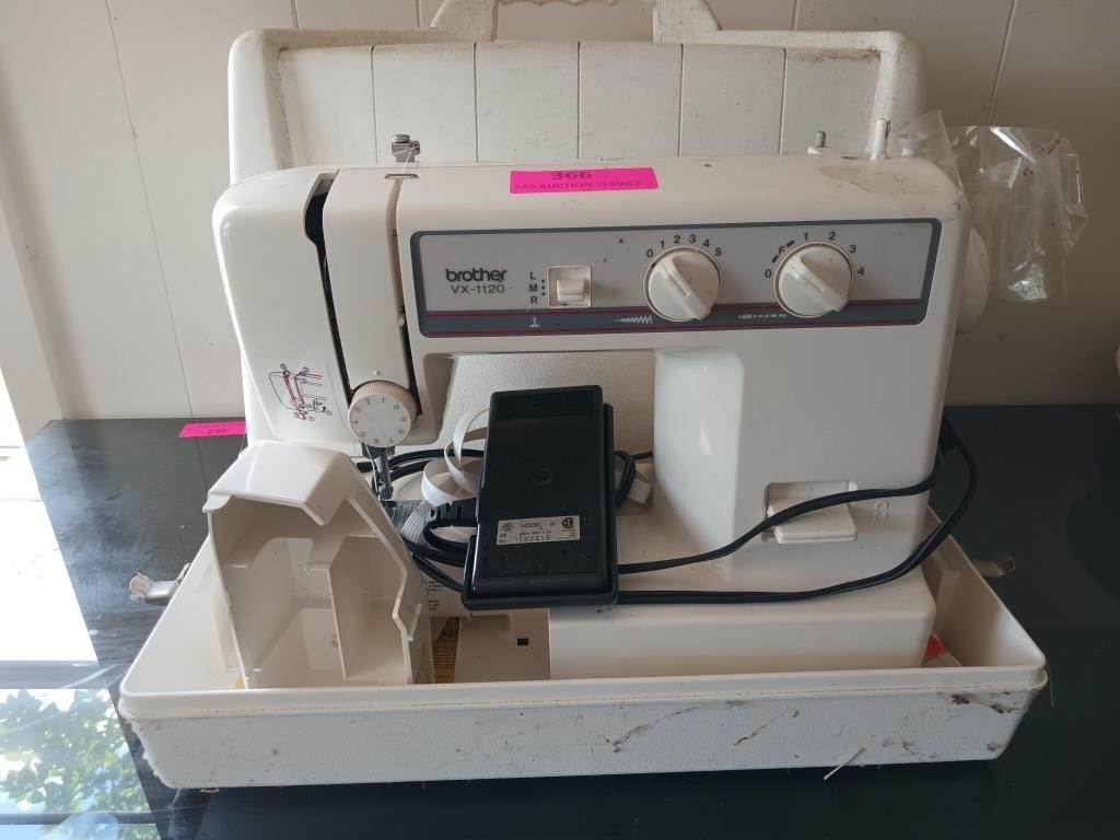 Brother VX-1120 sewing machine with foot pedal