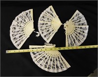 Collection of 4 Lace Hand Fans