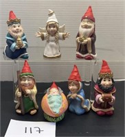 Ceramic gnome nativity