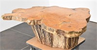 Custom Live Edge Myrtle Wood Slab Coffee Table