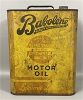 Babcock Bros. Babolene Motor Oil Can -2Gal