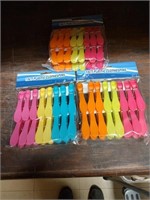 3 Unopened bags Clothes Pins Plastic