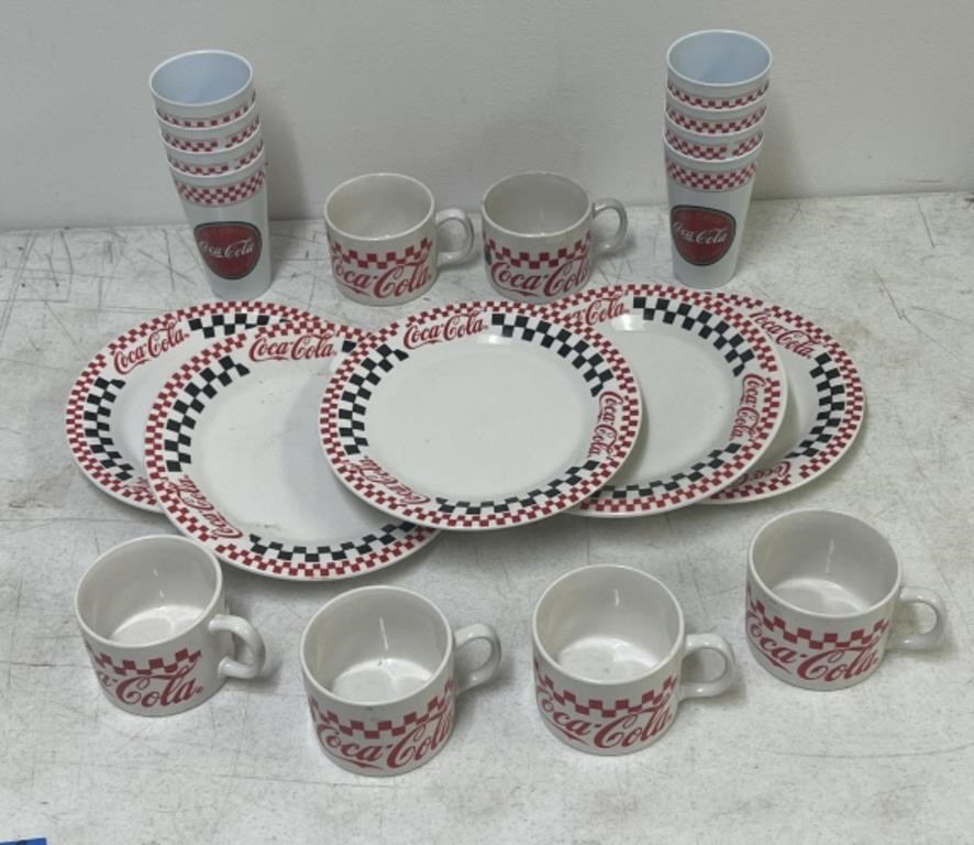 Gibson Coca Cola plates & cups