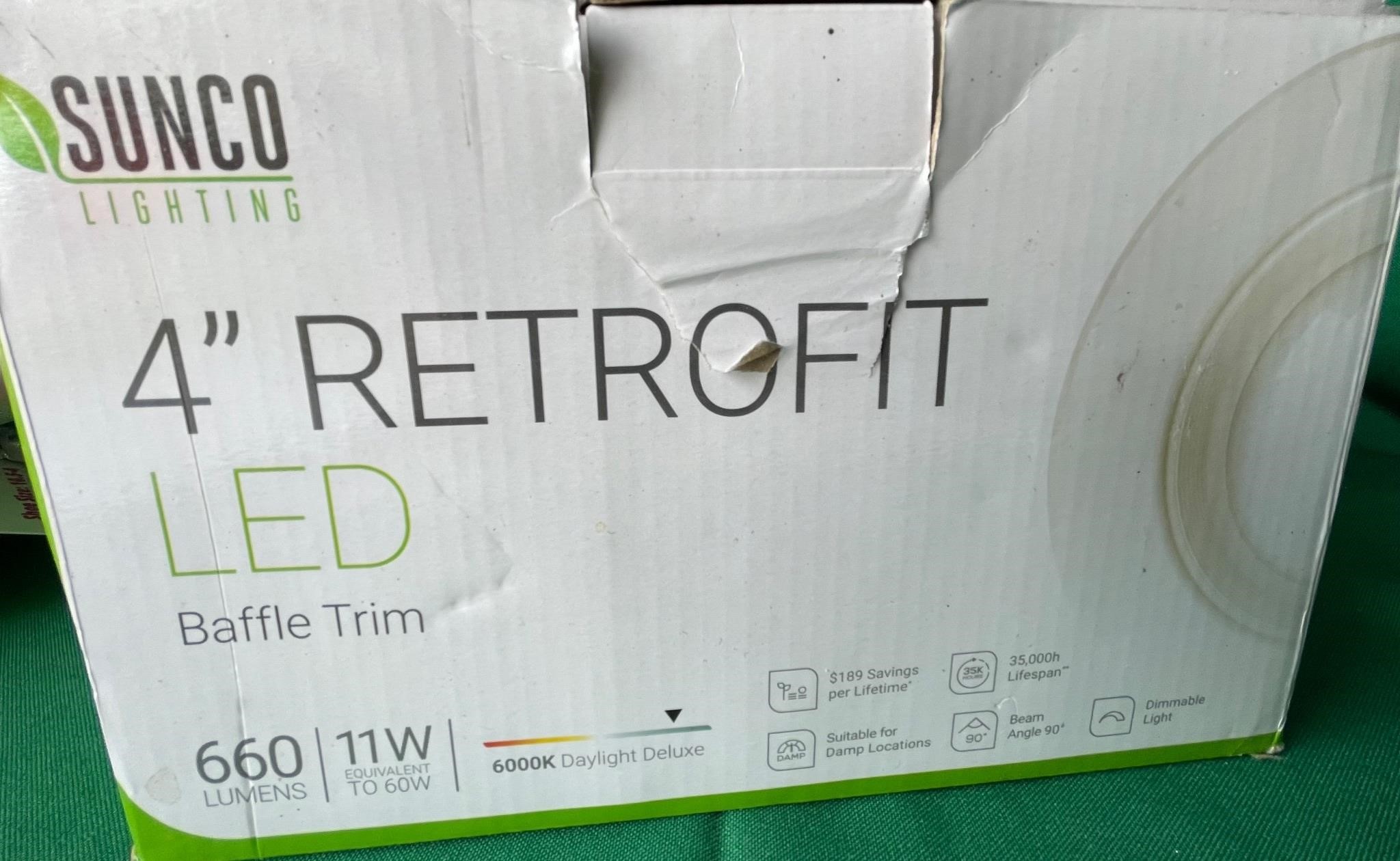 New 4” Retrofit LED Light Baffle Trim