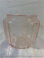 Pink Floral Glass canister READ Container