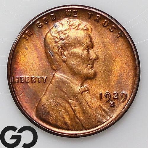 1929-S Lincoln Wheat Cent, Gem BU RB Bid: 150