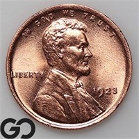 1923 Lincoln Wheat Cent, Gem BU RD Bid: 200