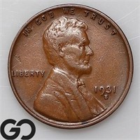1931-S Lincoln Wheat Cent, Choice AU++ Bid: 95