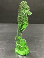 Waterford Crystal Emerald Green Seahorse Figurine