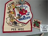 Peewee patches, pins, etc