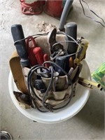 Bucket of miscellaneous tools