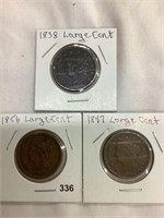 1838,47,56 Large Pennies