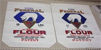 S: 2 HAGERSTOWN MD HERSHEY MILLING FLOUR BAGS