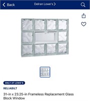 31” x23” glass blocking window