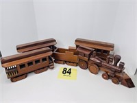 (5) Car Wooden Train Set